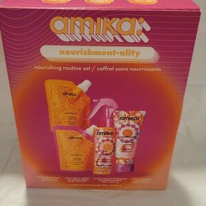 Amika Nourishment-ality Hair Care Set - Pink and Orange